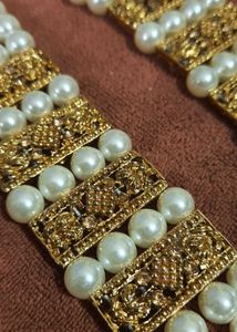 Pearl and Gold Tone Necklace