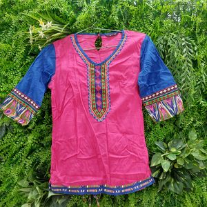 Branded Embroidered Top