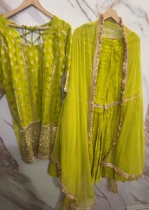 Green Suit with garara