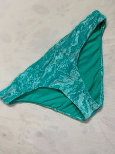 Teal Velvet Bikini Bottoms