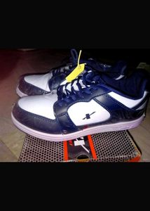 Men Black And White Sparx Shoes