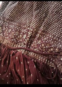 Maroon Sequin Lehenga Choli