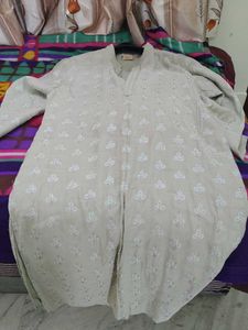 Embroidered Cotton Kurta