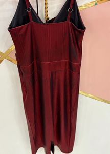 Red Metallic Bodycon Dress