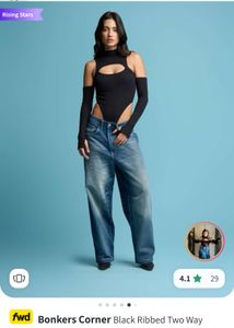 Black Ribbed Bodysuit
