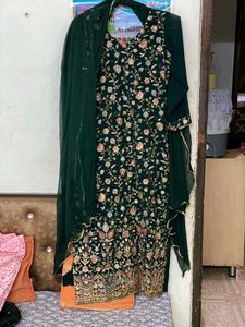 Heavy Kadai Suit With Plazzo And Chunni