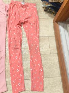 Cute Pink Denim dungri n leggings