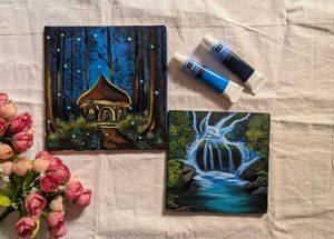 Mini aesthetic landscape paintings