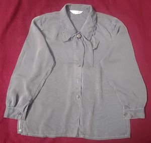 Striped Blouse with Tie Detail