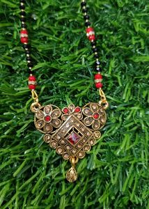 Golden Mangalsutra Work With ♥️ Stone