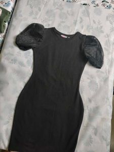 Trendy Black Bodycon Mini Dress