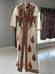 Ivory Dress Wid Multi Handwork