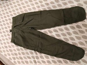 Olive Green Casual Pants