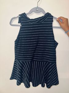 Striped Peplum Tank Top