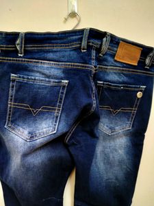Dark Blue Boy&#39;s Ragged Jean