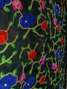 Black Embroidery Dupatta And Kurta