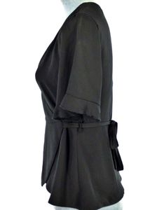 Zara Wrap Y2k  Blouse Top Black