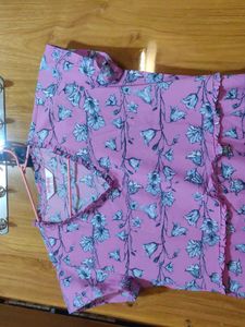 Pink Floral party wear gown