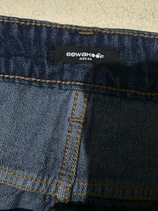 Men&#39;s Indigo Blue Washed Straight Fit CargoJeans
