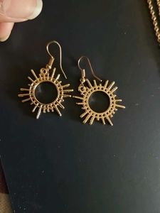 Golden Sundrop Earrings And Vintage Ring