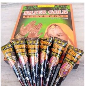 Silver Gold Heena Cone