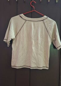 Aesthetic Heart Shaped Beige Crop Top