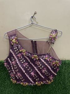 EMBELLISHED CREPE ONION COLOURED SAREE