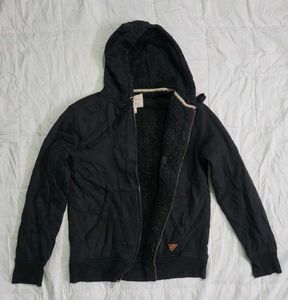 Unisex Black Zip-Up Hoodie