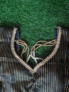 Elegant Black &amp; Gold Blouse