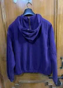 NUON (WESTSIDE) PURPLE DENIM HOODIE JACKET