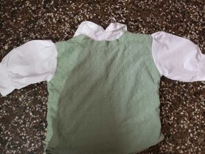 Mint Green Eyelet Top