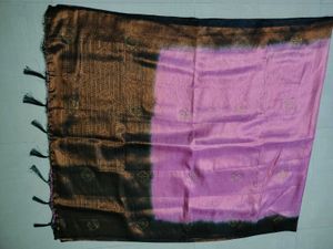 Elegant Pink Silk Saree