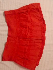 Red Coquette Xl Plus Size Mini Skirt