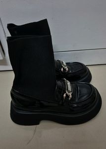 Chunky Goth Loafer With Socks Attached. On Sale