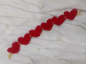 Red Crochet Heart jwellery set ❤️