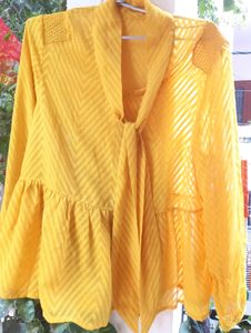 M&S Yellow A- Line Top