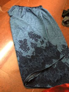 Blue Floral Ethnic Skirt