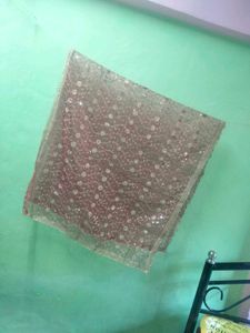 Maroon Embellished Dupatta chunri