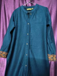 🌸 Blue Kurta Himachali Embroidery
