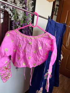 Pink &amp; Blue Salwar Suit