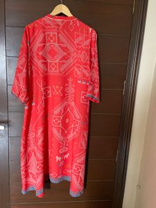Coral Red Printed Kurta from (W)18 (xxxl)