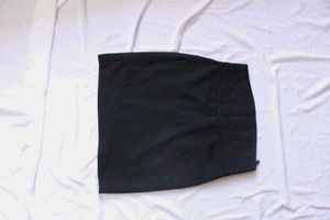 Black Mini Embroidered Skirt