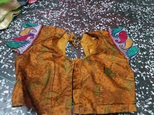 Mint Green &amp; Peach Blouse