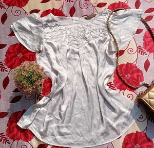 Vintage Cottage-Core Satin Top