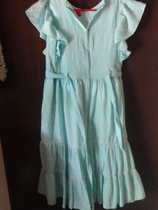 Cute Blue Ruffled Dress