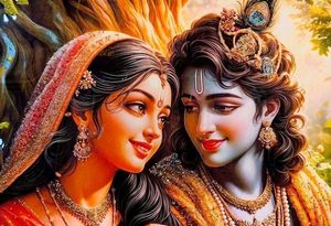 Radha Krishna Art Print