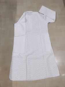 Festive Wear Long White Kurta