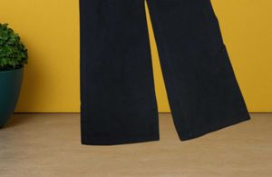 🤑I@-45 Size-28 Black Wide Leg Cargo Pants