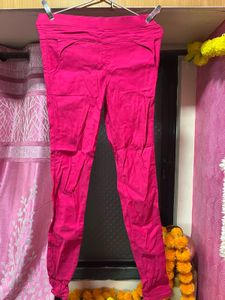 Beautiful Fluorescent Pink Jegging for active wear