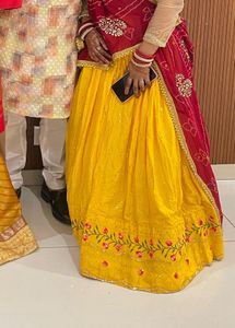 Yellow Embroidered Lehenga